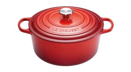 LE CREUSET BRAAD/STOOFPOT 22CM ROOD