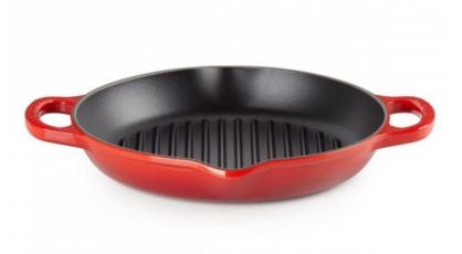 LE CREUSET GRILL GIETIJZER 25CM ROOD