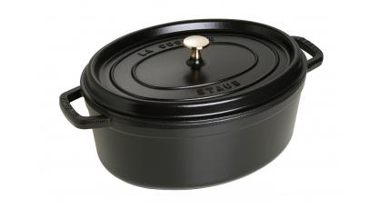 STAUB OVALE COCOTTE 33CM ZWART