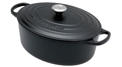 LE CREUSET BRAAD/STOOFPOT 27CM ZWART