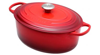 LE CREUSET BRAAD/STOOFPOT 31CM ROOD