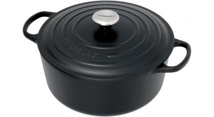 LE CREUSET BRAAD/STOOFPAN 24CM ZWART