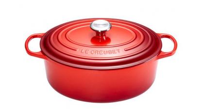 LE CREUSET BRAAD/STOOFPOT OVAAL 29CM ROO