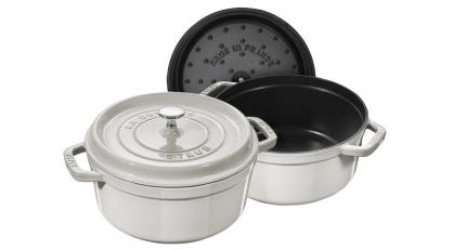 STAUB COCOTTE 28 CM WHITE TRUFFLE