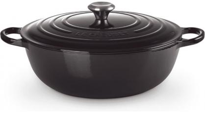 LE CREUSET SIGNATURE MARMITE ZWART 24CM