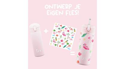 IZY KIDS DRINKFLES ROSE FLAMINGO 350ML