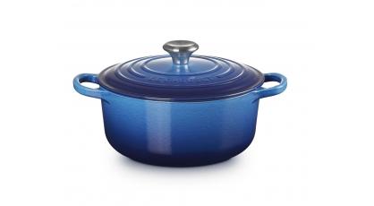 LE CREUSET BRAAD/STOOFPOT 20CM AZURE BL.