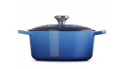 LE CREUSET BRAAD/STOOFPOT 24CM AZURE BL.