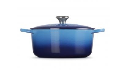 LE CREUSET BRAAD/STOOFPOT 26CM AZURE BL.