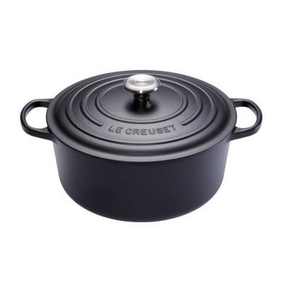 CREUSET STOOFPOT 20CM MAT ZWART