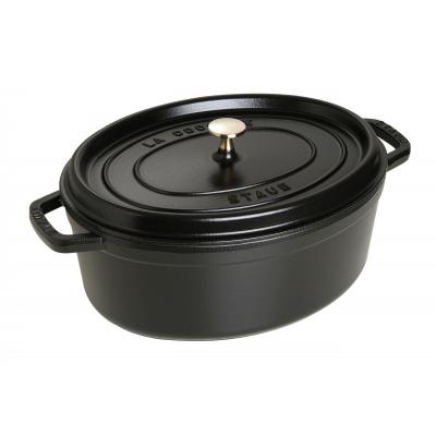 STAUB OVALE COCOTTE 33CM ZWART