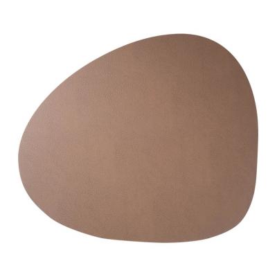 FINESSE PLACEMAT LEDER PEBBLE TOBACCO