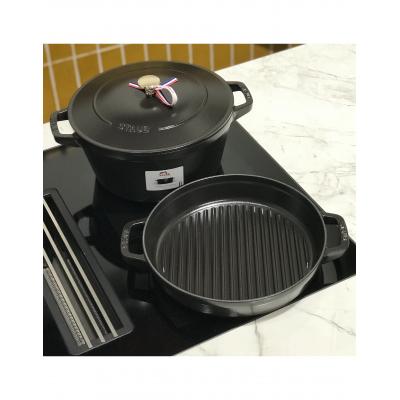 STAUB STACKABLE 2-DELIG 24CM ZWART