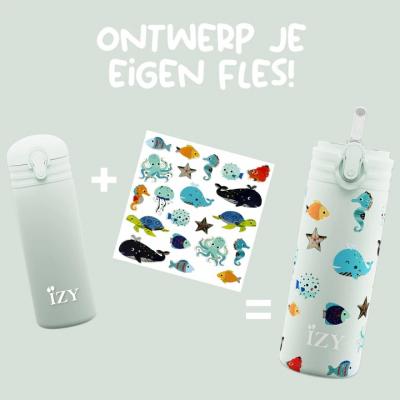 IZY KIDS DRINKFLES GROEN SEALIFE 350ML