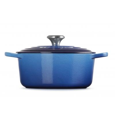 LE CREUSET BRAAD/STOOFPOT 24CM AZURE BL.