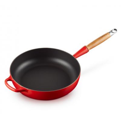 LE CREUSET HAPJESPAN GIETIJZER 28CM ROOD